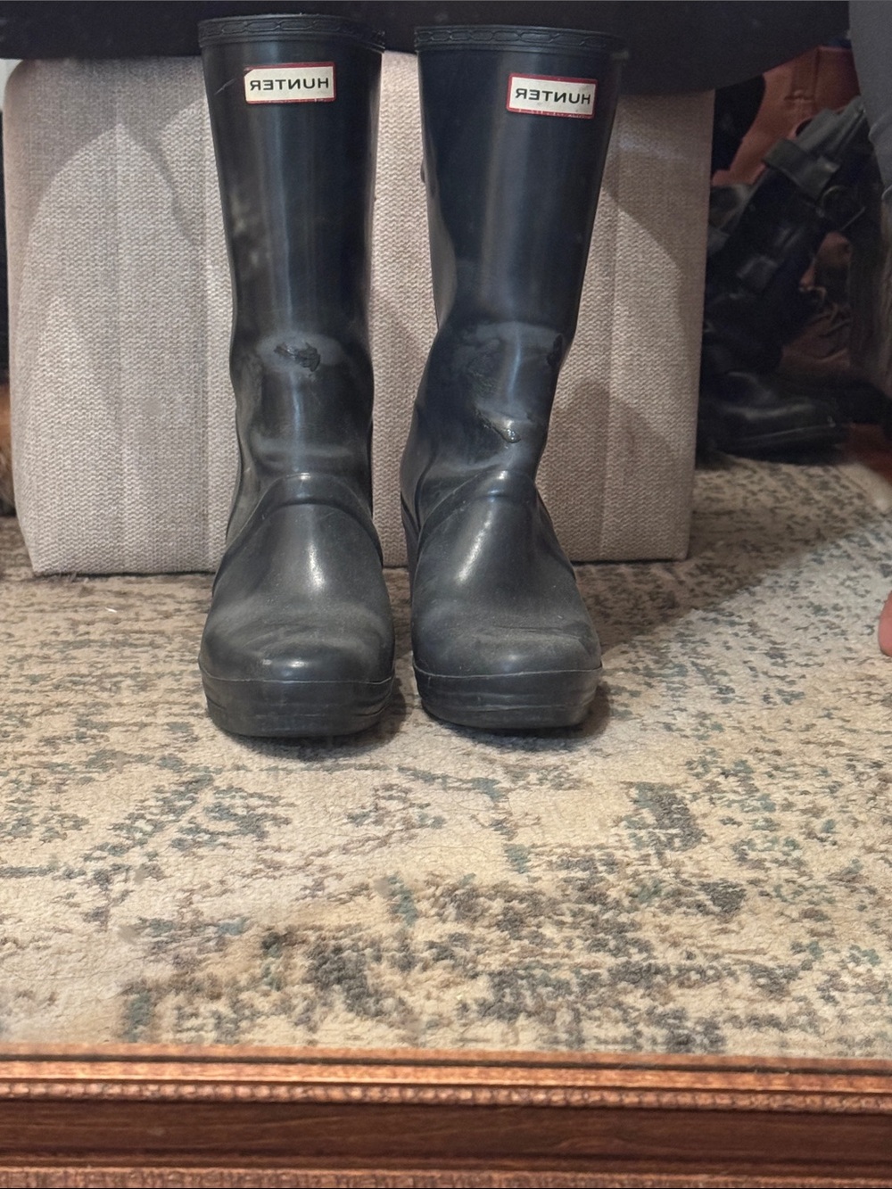 Hunter Black Men's Tall Waterproof Rain Boots